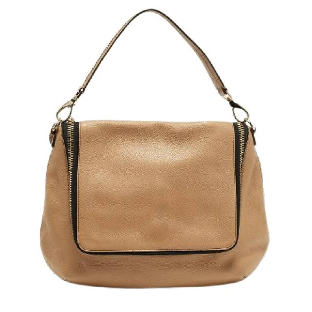 Anya Hindmarch Pre-owned Pre-owned Læder Skuldertaske - Vintage - Dame - Brun - ONE SIZE - Uld