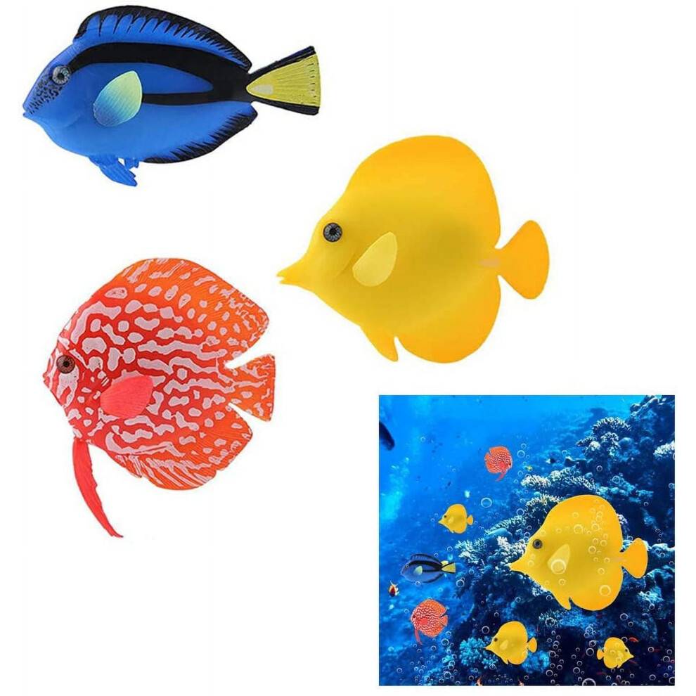 Kunstig fiskeornament til akvarium - naturtro plastik