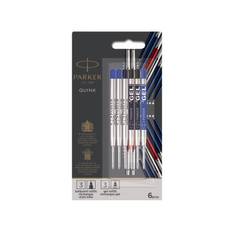 Parker Jotter London kuglepen og Gel Pen Refill Discovery pakke: 3 Quinkflow Refiller til kuglepenne & 3 Quink Gel Refiller