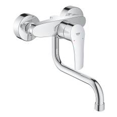 Grohe Eurosmart Spültischbatterie, Wandmontage, Ausladung 21,6cm, chrom