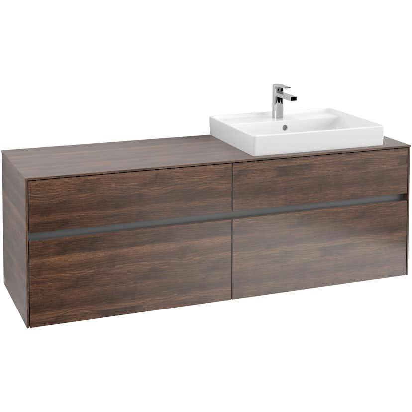 Tvättställsskåp Villeroy & Boch Collaro 160 cm med 4 Lådor för Ovanpåliggande Tvättställ