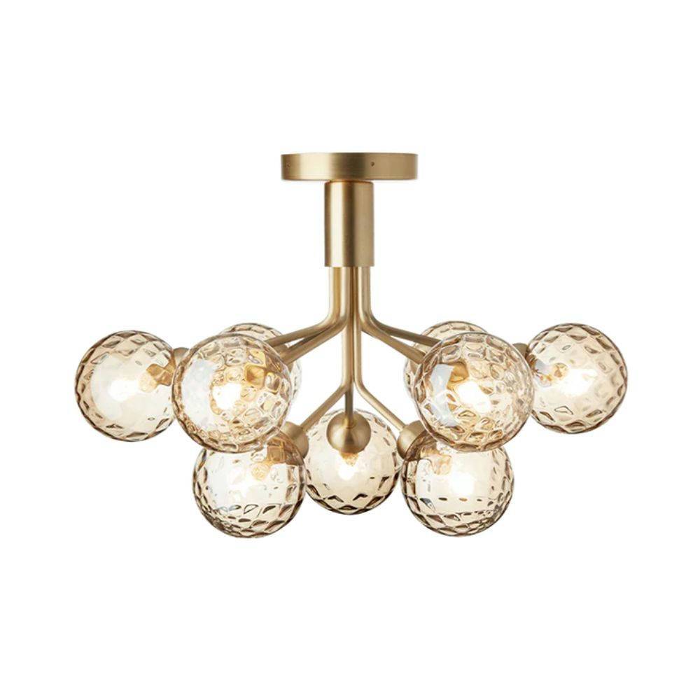 Nuura Apiales 9 Taklampa Brushed Brass/Optic Gold