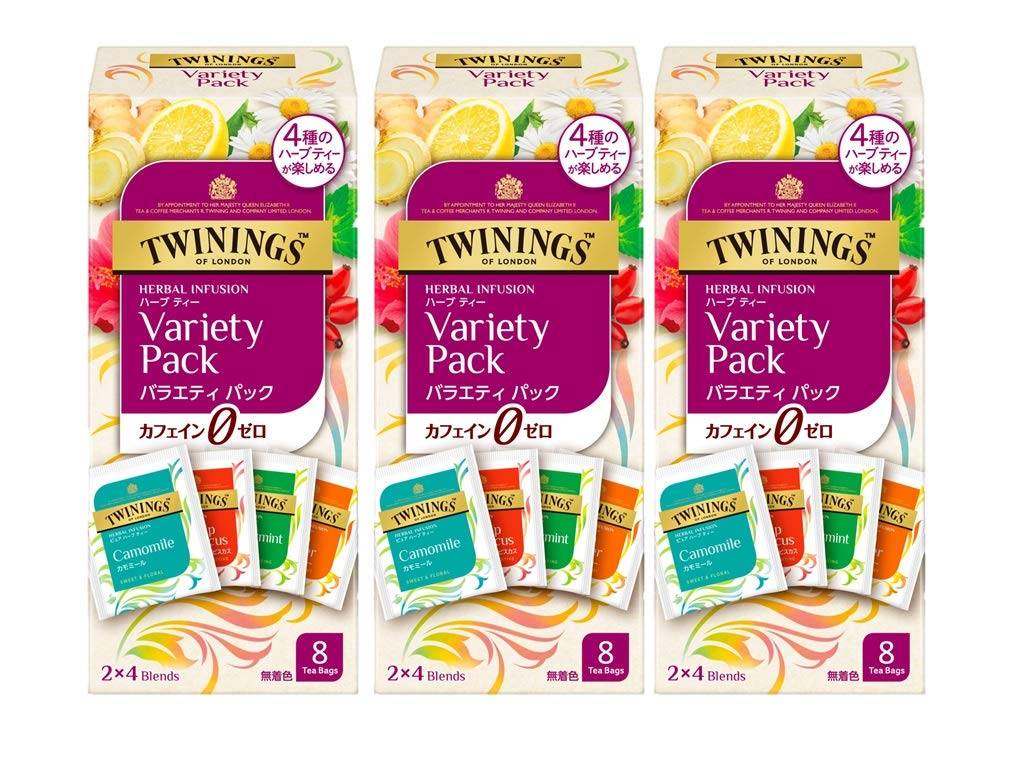 Twinings örtte sortimentpaket, 8 tepåsar x 3 tepåsar, Koffeinfritt