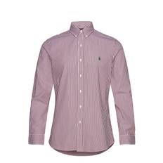 Polo Ralph Lauren Slim Fit Striped Stretch Poplin Shirt Röd
