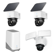 SoloCam S340 (2 pack) + Floodlight Camera E340 + HomeBase S380