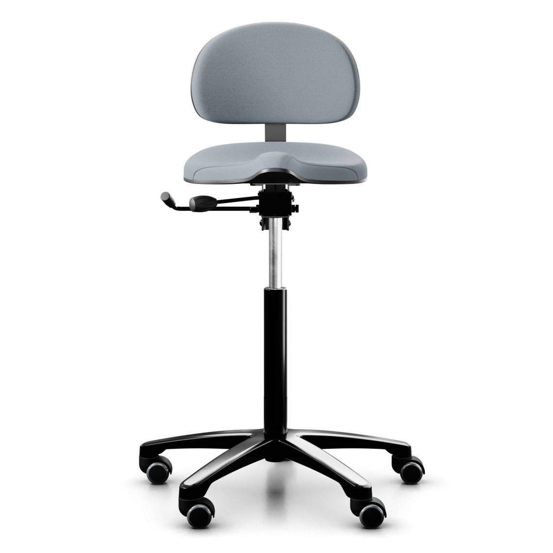 RH Support 4501 Sadelstol, Stof Light Grey (Select SC60139), Fodring Nej.