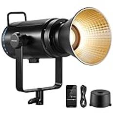 NEEWER CB200B 210 W LED-videolampa studioljus med 2,4 G/App fjärrkontroll, helmetall COB Bi-Color Studio kontinuerligt ljus Bowens hållare 90 000Lux/1 m 2700 K–6500 K CRI/TLCI97 12 effekter för