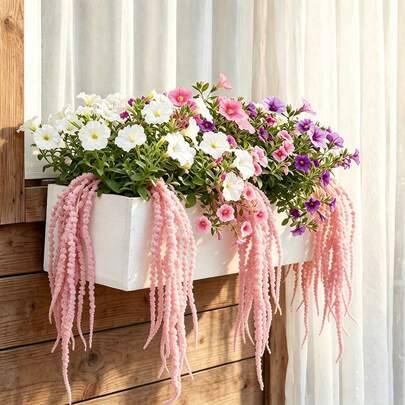1/4/8 st konstgjorda hängande blomgrenar av amarant, DIY-blomsterarrangemang, vasfyllnad, väggdekor, Love Tears vattenfallshängande blomkedja, inomhus - Multifärgad