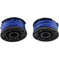 YUETTYY 2/4-pack ersättande grästrimmer tråd spole lina för Black & Decker GL652 GL653 GL650 grästrimmer spole och linningstillbehör (2 st)