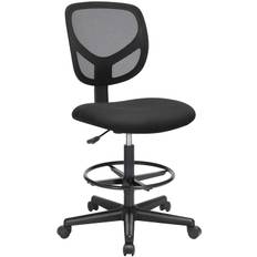 Kontorsstol Högt Säte Ergonomisk Arbetsstol 55 - 75 cm Sitthöjd