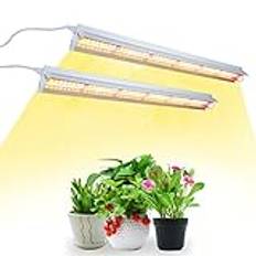 Niello 2Pack T5 växtlampa, 42cm LED-odlingslampa för inomhusväxter fullspektrum, 660nm/3000K/6000K växtljus med reflektor/tusensköna för sådd, växthus, odlingshyllor
