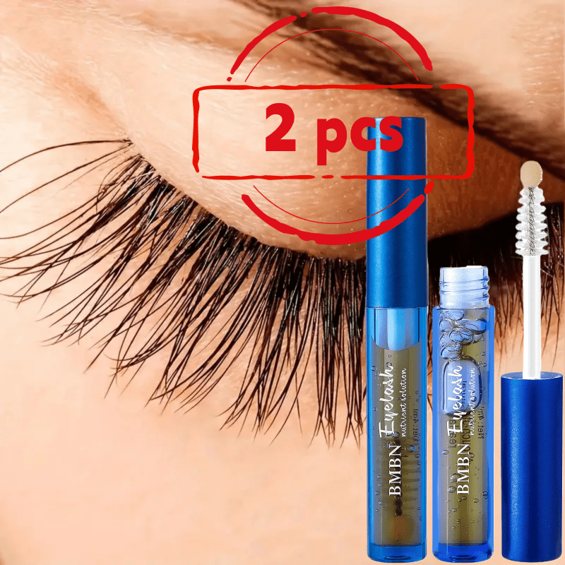 TEMU 2pcs Eyelash Serum & Eyebrow - Natural Volumizing And Curling Formula, Suitable For Eyelashes And Eyebrows - Moisturizing Eyelash Cosmetic Gel Mascara Cream