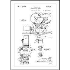 Patent Print - Cinematic Camera - White Plakat (30x40 cm)