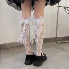 1 par knähöga skoluniformsockor för babyflickor, långa formella strumpor - Multifärgad (8-12Y,3-5Y,6-8Y,12-15 år)