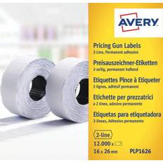 Avery prisetiketter til prismærkepistol PL2/18 permanent hvid