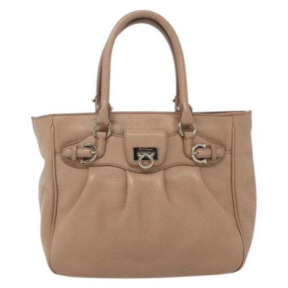 Salvatore Ferragamo Pre-owned Pre-owned Håndtaske - Vintage - Dame - Lyserød - ONE SIZE - Læder