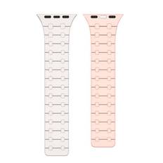 Apple Watch Magnetisk silikone rem til 38 / 40 / 41mm Hvid/Pink