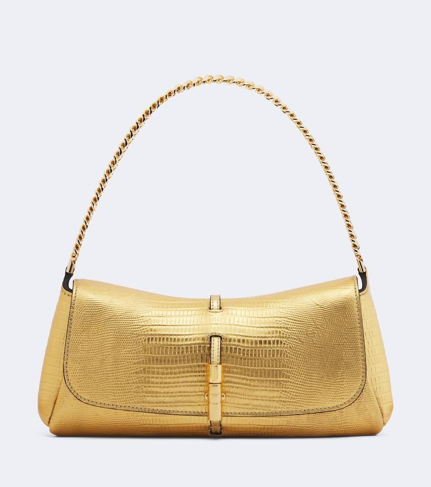 Balmain Bolso al hombro Metropolis Small de piel grabada - dorado - Talla Única