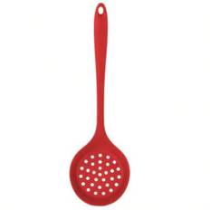 Silikonskumsked Non-stick Matlagning Skårad durkslag Sked Skimmer Sil Diskho Slev Sil Silikonfilter - Röd