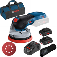 BOSCH GEX 18V-125 (SOLO) Șlefuitor excentric, Ø125, brushless +2x acumulatori ProCORE, 18V, 4Ah + Încărcător + Geantă textilă