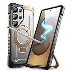 SUPCASE Magnetiskt Skyddsfodral för Samsung Galaxy S25 Ultra med Stativ, [S Pen Support] [MagSafe Kompatibelt] [Militärklassskydd] Fallsäkert Robust Skyddsfodral för S25 Ultra (Öken)