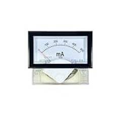 Milliamperemeter 85C17-mA DC-punktpanel amp meter 20 mA 30 mA 50 mA 100 mA kvadrat 70 x 40 mm med svart ram (3 mA)