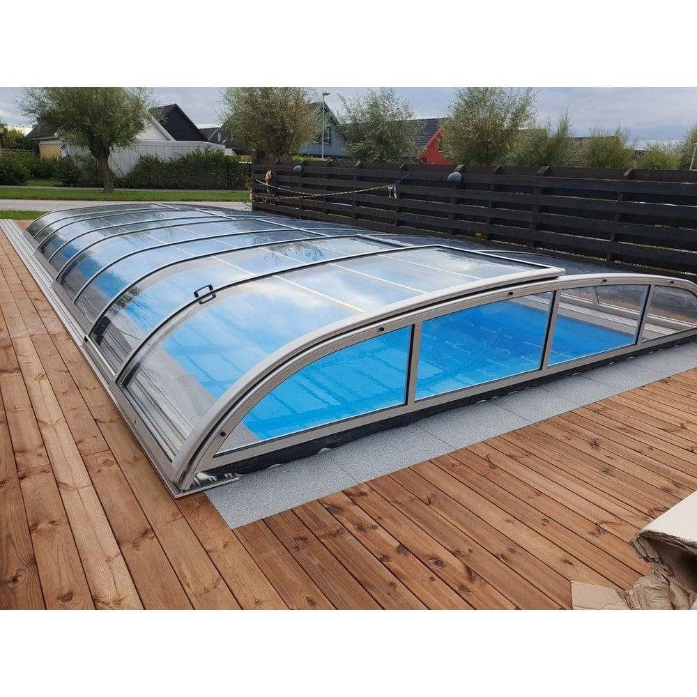 Nivovas Pooltak Nivokit - 4x8m / Sidodörr / Silver elox