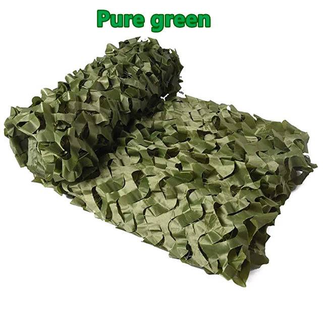 Military camouflage net hunting camouflage net garden gazebo net car awning white green black jungle desert color - Pure green / 3x6m (3x6m)