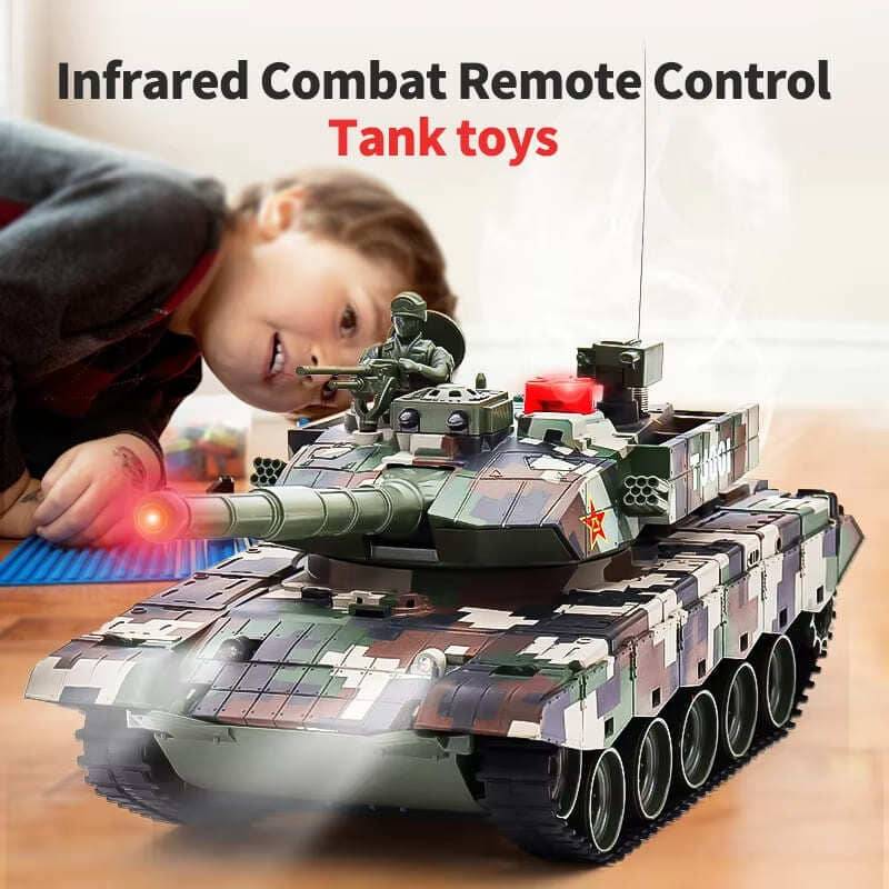 Ny 2.4G Bandvagn Simulerad RC Tank Vattenbomb Sprayburk Kan Skjuta Fjärrkontrollbil Strids Pansarfordonsmodell Barns Elektrisk Leksak Pojke Gåva grön