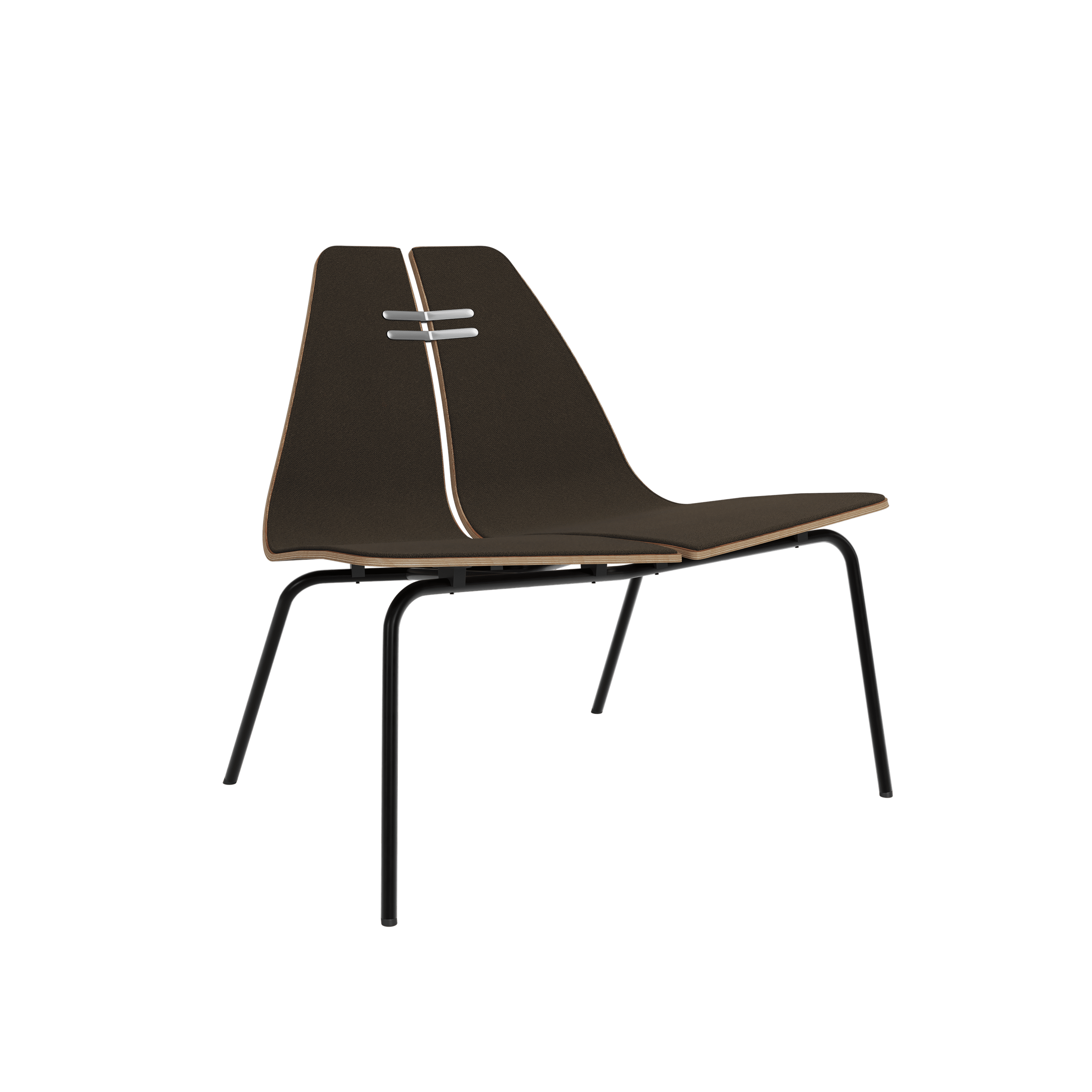 PK23 forsidepolstret, Walnut af Poul Kjærholm Sort - Jacobsen Plus