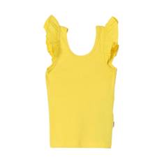 Molo, Børn, unisex, Gul, 104 CM, Bomuld, Gul Ribbet Tank Top Ruffle Ærmer