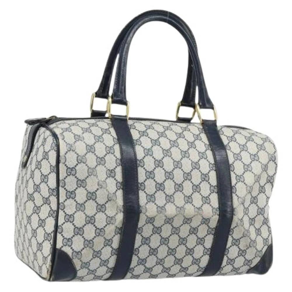 Gucci Vintage Pre-owned Vintage Boston Taske - Vintage - Dame - Blå - ONE SIZE - Uld