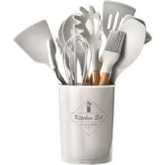 Factory Custom Wholesale Wooden Handle Silicone Cooking Kitchenware Spatula Spoon Kitchen Tools