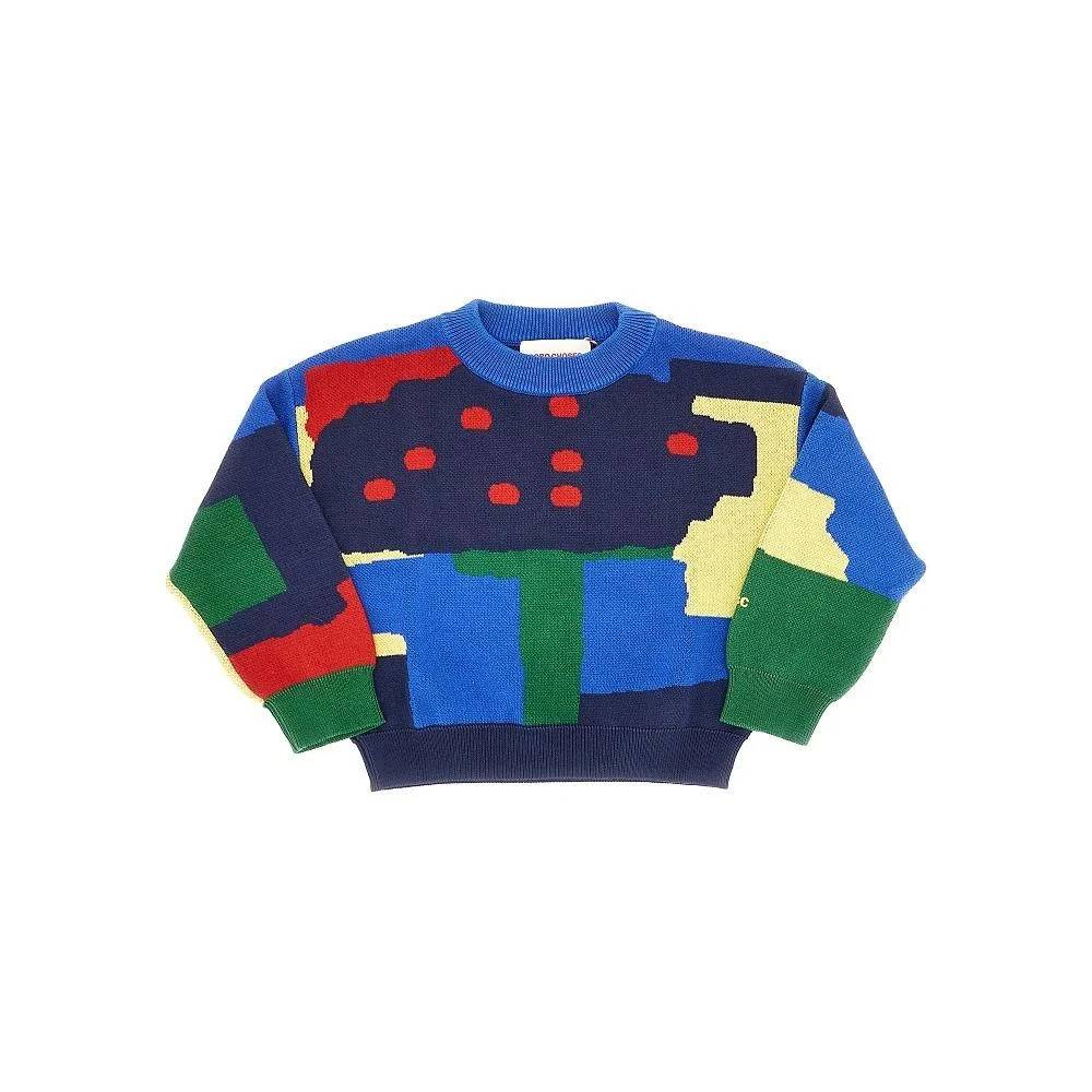 Bobo Choses Paint Forest All Over Jacquard Jumper - Kids - unisex - Flerfarvet - 128 CM - Bomuld
