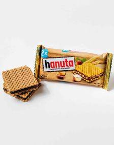 1 st Ferrero Hanuta Wafer - Spröd Våffelkaka med Hasselnöt och Kakofyllning 44 gram