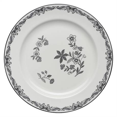 Ostindia Svart tallrik - 6 st/fp (27 diameter cm)