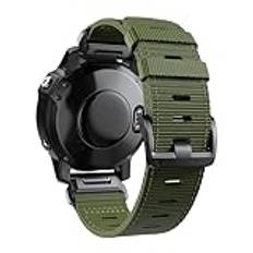 22 26 mm nylonband passform for Garmin Tactix 7 Pro/Fenix 7/7X Pro Quick Fit klockarmband for Tactix 7/AMOLED/Delta/Quatix 7X/5/6 armband (Color : Green-01, Size : 22mm Epix Gen 2)