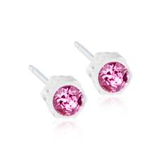 Blomdahl Örhängen 4 mm, Rose - Stjärnurmakarna