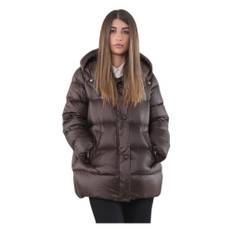 Iblues, Jakke, Dame, Brun, XL, Uld, Brun Vinterfrakke med Hætte