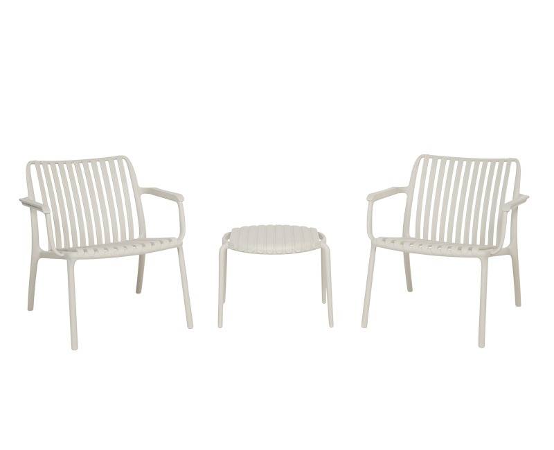 Sonja Loungesæt med 2 stole - Beige