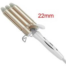 Locktång keramik trippelfat hårstyler hair waver stylingverktyg 110-220v hårrullare elektrisk curling