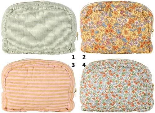 Ib Laursen -Toilettaske quiltet 6 forskellige mønstre, 1 stk. - vælg variant Nummer 4