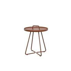 Cane-Line - On-the-move sidebord lille Desert red, aluminium