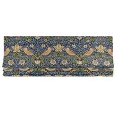 William Morris Måttbeställd hissgardin Strawberry Thief Indigo/Mineral