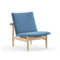 House of Finn Juhl - Japan Chair, Clear oiled oak, Cat. 1 Remix 762 - Lænestole - Finn Juhl - Træ farvet,Blå - Træ/Tekstilmateriale