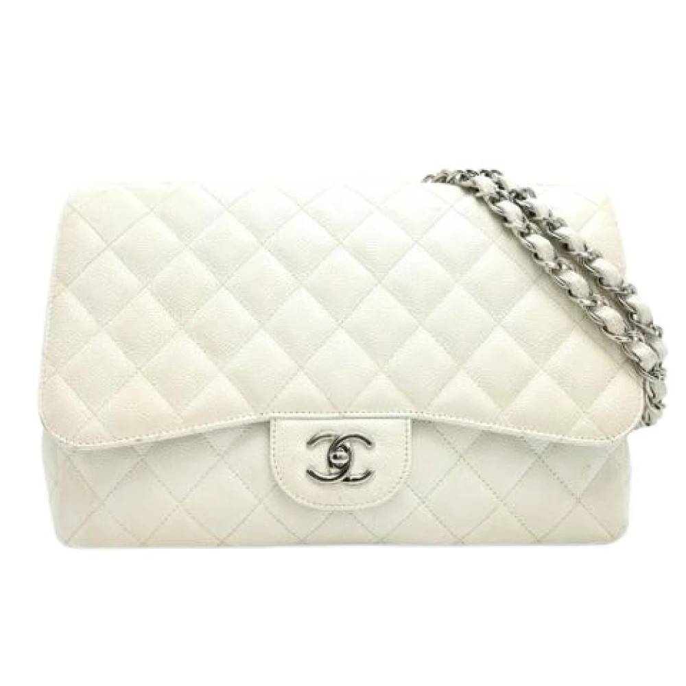 Chanel Vintage Pre-owned Vintage Skuldertaske - Vintage - Dame - Hvid - ONE SIZE - Uld