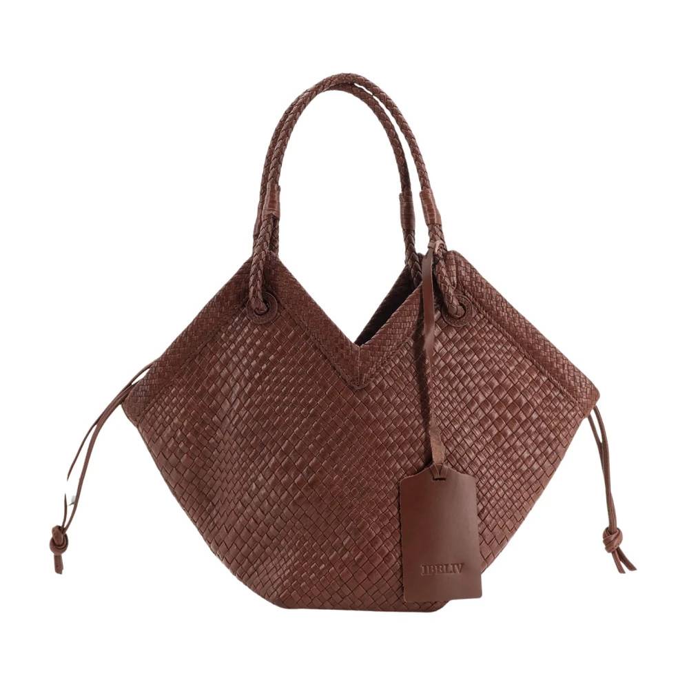 Ibeliv - Trinity Medium Woven-Leather Tote Bag Väskor - Dam - ONE Size - Läder