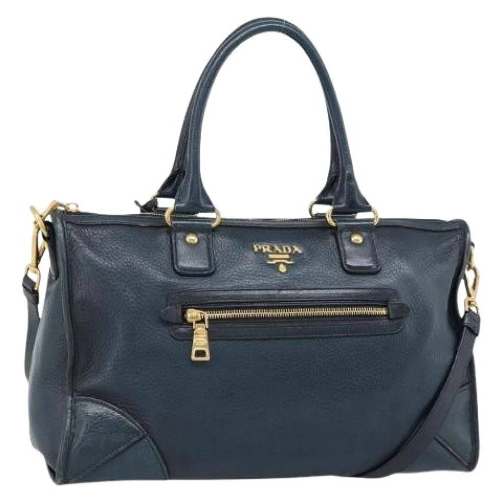 Prada Vintage Pre-owned Vintage Håndtaske - Vintage - Dame - Blå - ONE SIZE - Uld