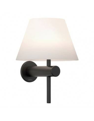 ROMA Badeværelselampe i aluminium og glas H19 cm 1 x G9 LED - Mat sort/Hvid
