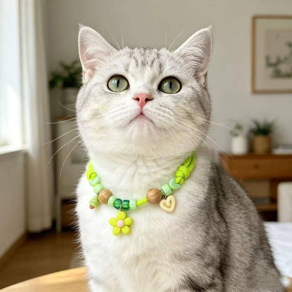 Säker Spänne Husdjurshalsband Myggskydd Husdjurstillbehör Hållbar Katt Halsband Sommar Daglig Vård violett